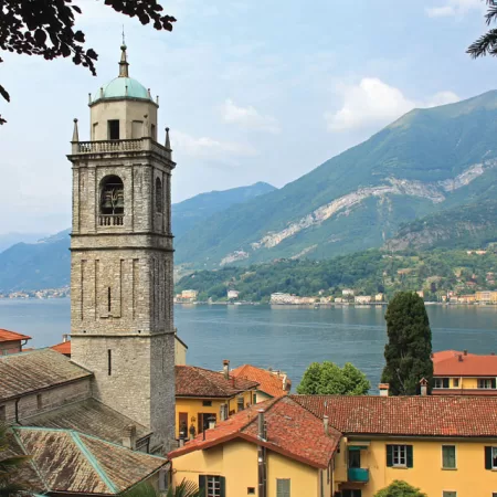 View of Basilica di San Giacomo at Bellagio And Lake Como