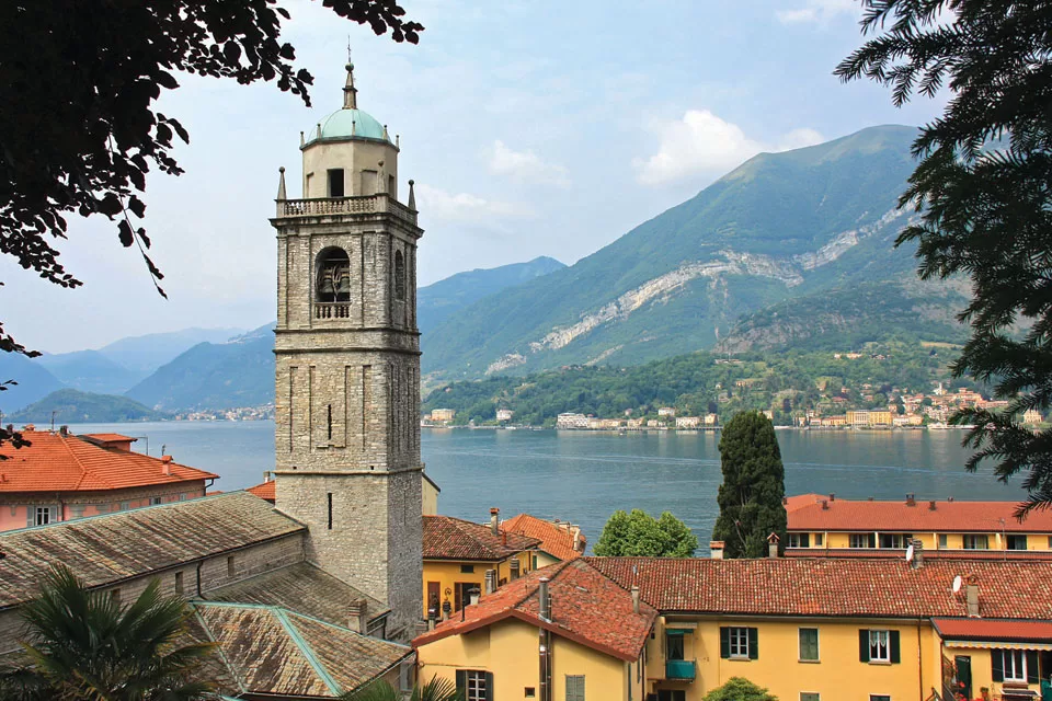 View of Basilica di San Giacomo at Bellagio And Lake Como